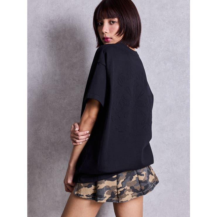 sacred edge cross emboss BIG Tシャツ | GYDA | 詳細画像8 