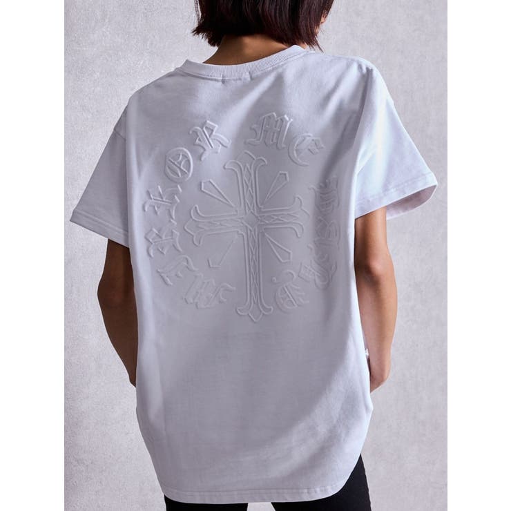 オフホワイト | sacred edge cross emboss BIG Tシャツ | GYDA