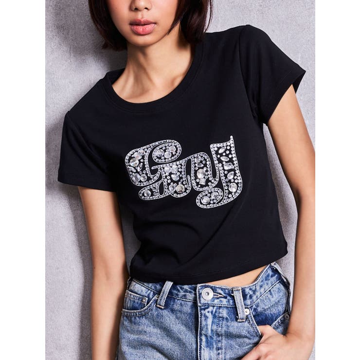 ブラック | gy bijou Tシャツ | GYDA