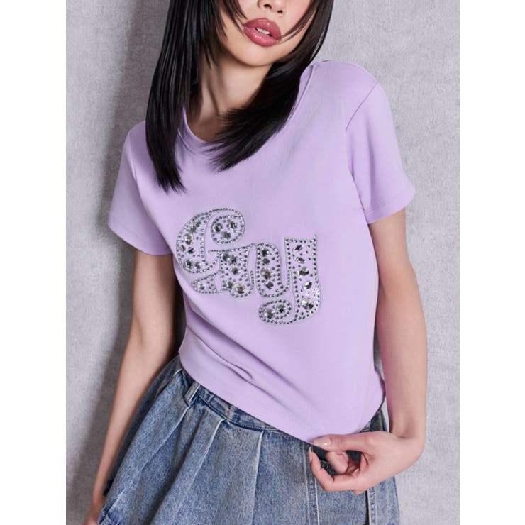 パープル | gy bijou Tシャツ | GYDA