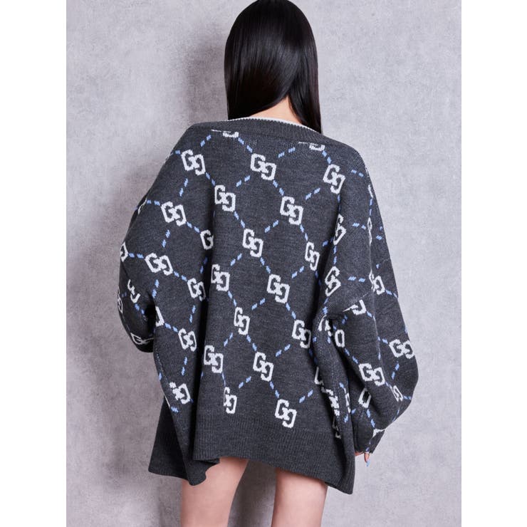 GG glitter quiltingニットカーディガン | GYDA | 詳細画像11 
