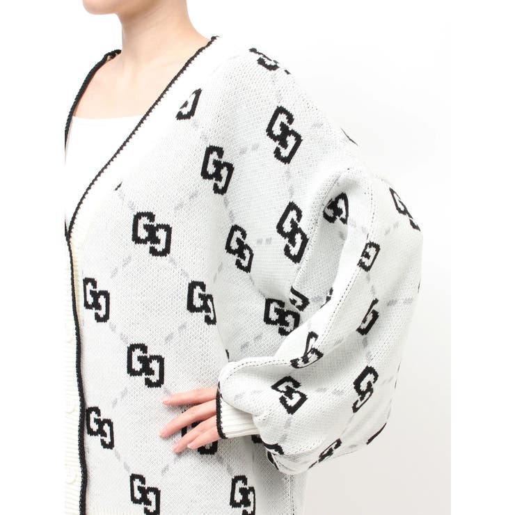 GG glitter quiltingニットカーディガン | GYDA | 詳細画像19 