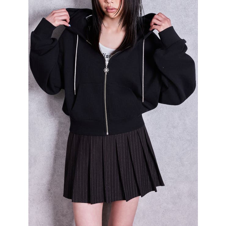 bijou string ZIP UPスウェットパーカー | GYDA | 詳細画像1 