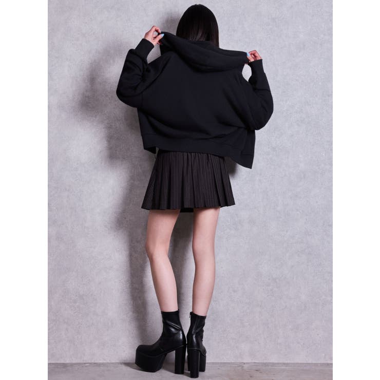 bijou string ZIP UPスウェットパーカー | GYDA | 詳細画像6 
