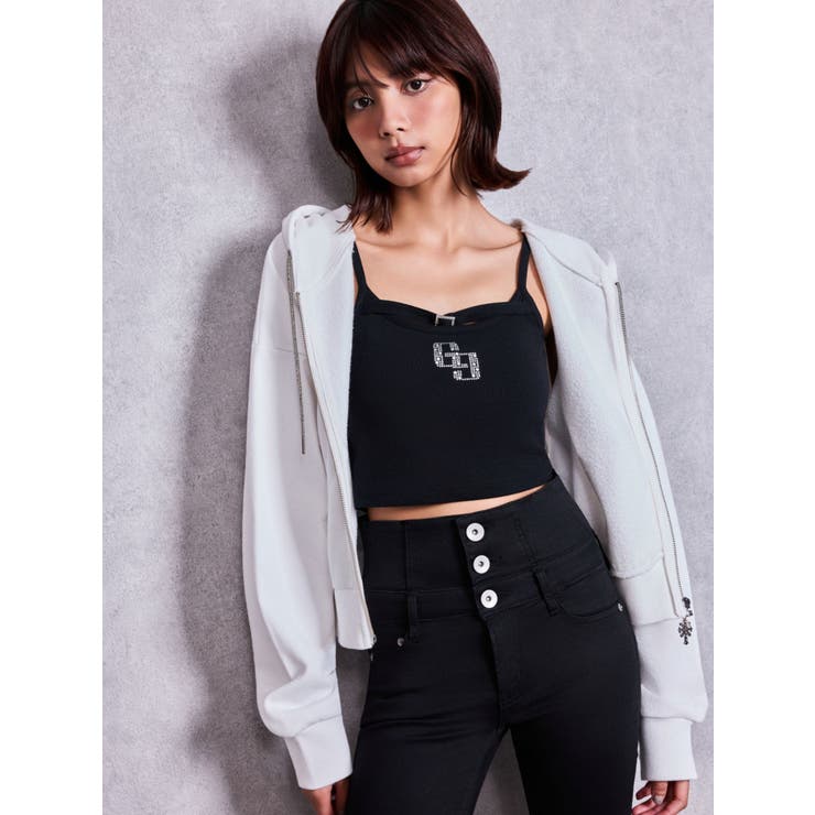 bijou string ZIP UPスウェットパーカー | GYDA | 詳細画像8 