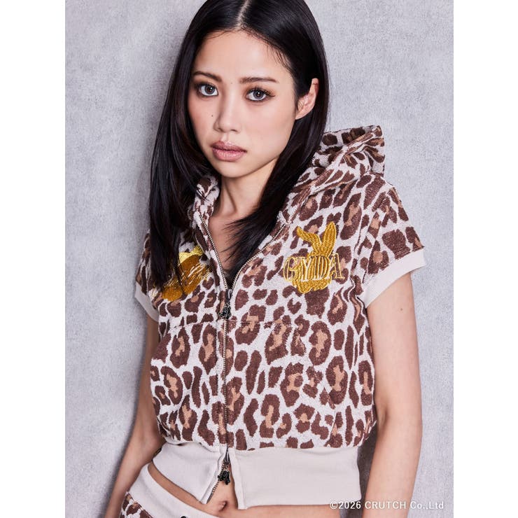 GYDA×GALFY leopard pileパーカー | GYDA | 詳細画像25 