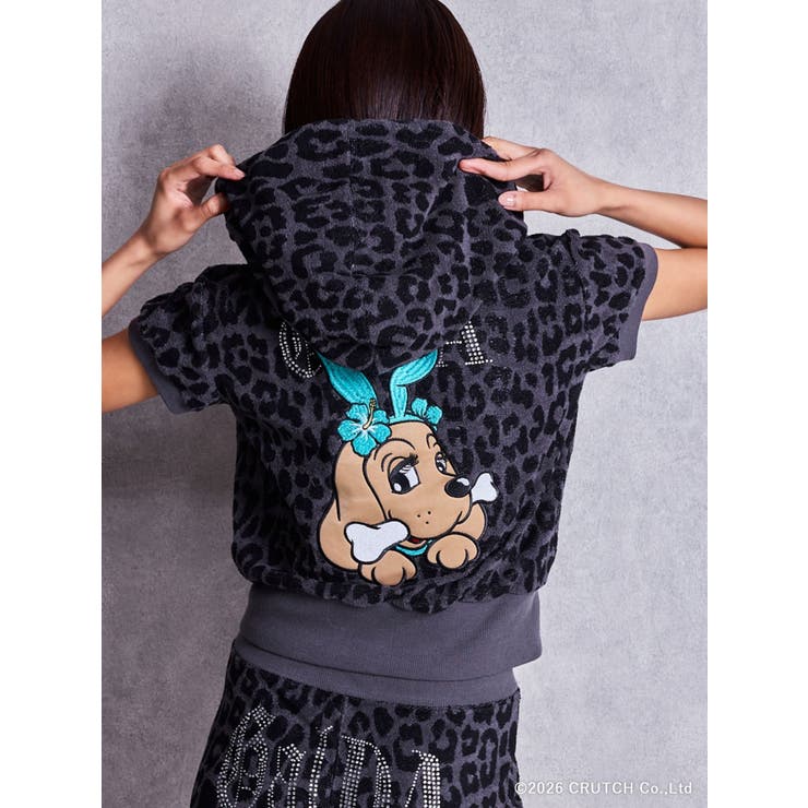 GYDA×GALFY leopard pileパーカー | GYDA | 詳細画像6 