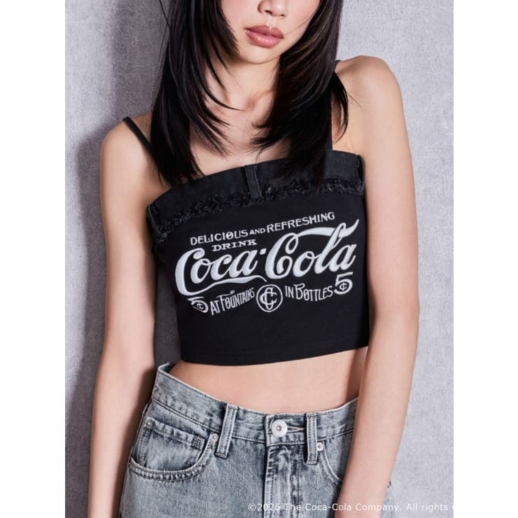 ブラック | Coca-Cola denim dockingキャミソール | GYDA