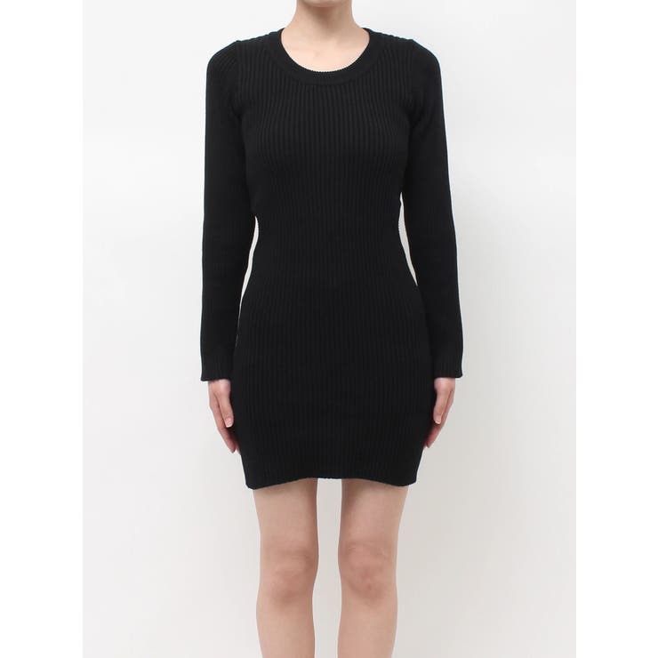 LONG SLEEVE SIDE OPENニットミニワンピース | GYDA | 詳細画像15 