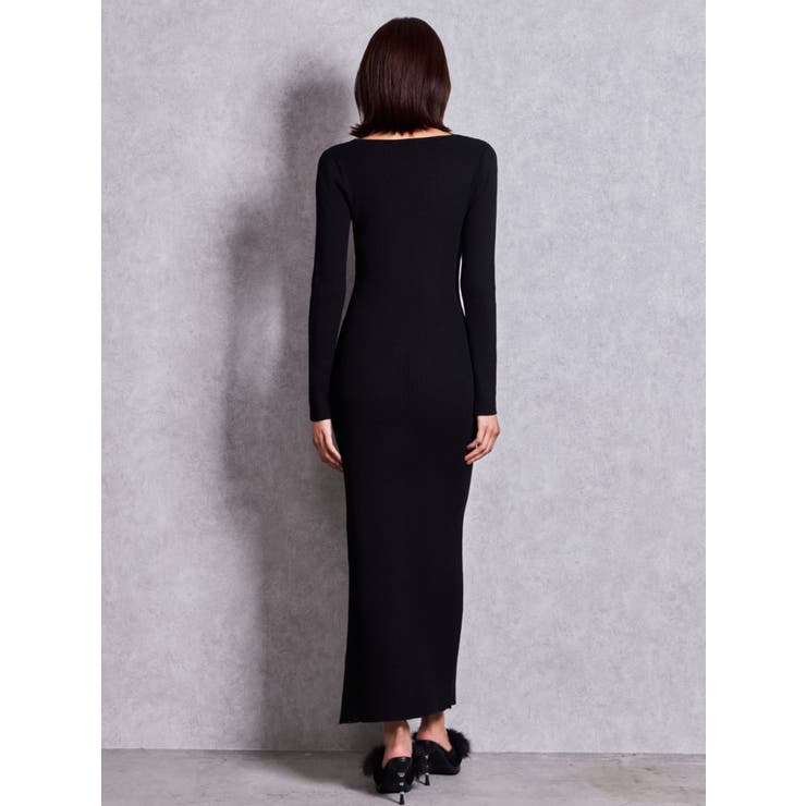 GG bijou MOLD long sleeveニットロングワンピース | GYDA | 詳細画像7 