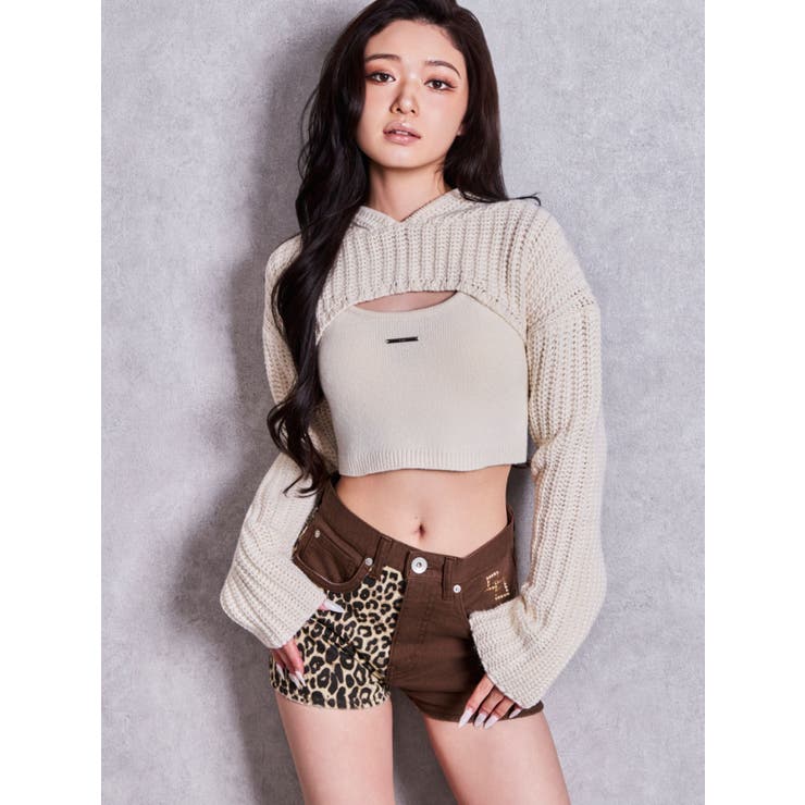 GG studs leopardショートパンツ | GYDA | 詳細画像16 