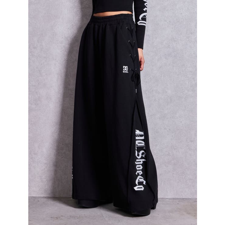 ブラック | GYDA×DC SIDE LACE UP WIDEパンツ | GYDA