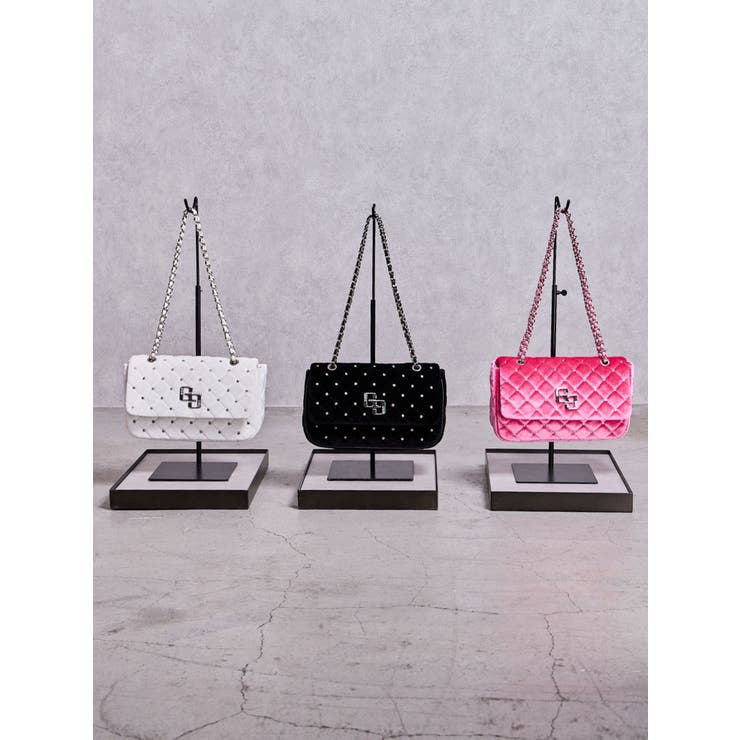 GGベロアbijou quiltingショルダーBAG | GYDA | 詳細画像2 