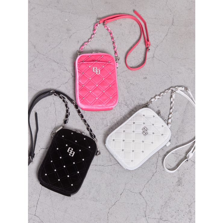 GGベロア bijou quiltingミニショルダーBAG | GYDA | 詳細画像1 