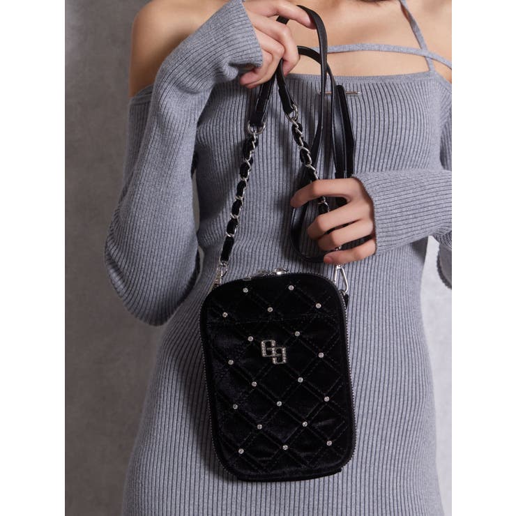 GGベロア bijou quiltingミニショルダーBAG | GYDA | 詳細画像6 