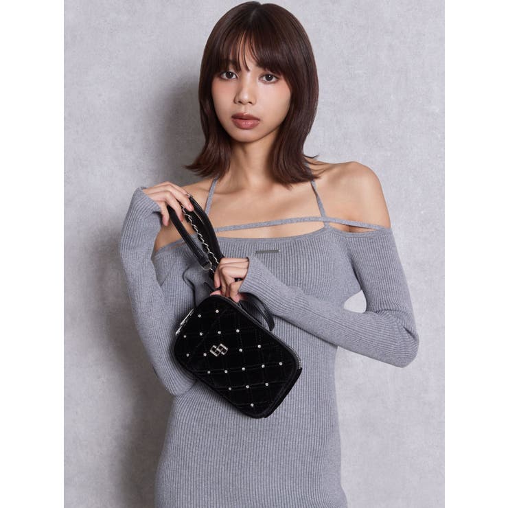 GGベロア bijou quiltingミニショルダーBAG | GYDA | 詳細画像7 