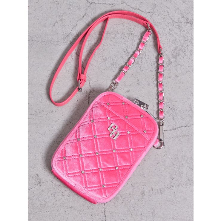 ピンク | GGベロア bijou quiltingミニショルダーBAG | GYDA