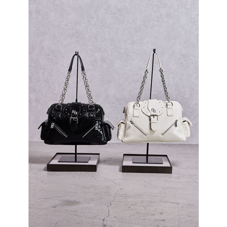 GG bijouエナメルクロコ ボストンBAG | GYDA | 詳細画像1 