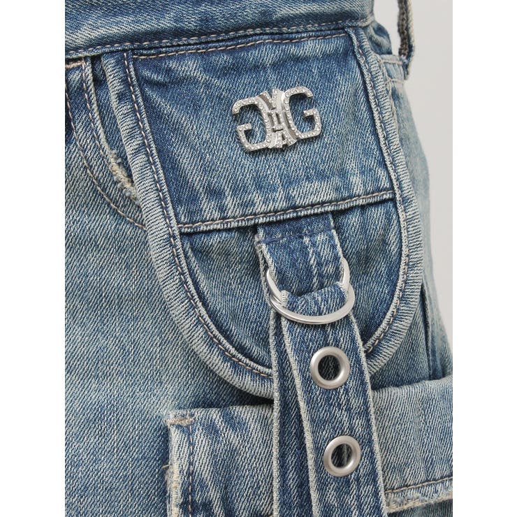 ハイウエストEYELET STRAP CARGOショートパンツ | GYDA | 詳細画像45 