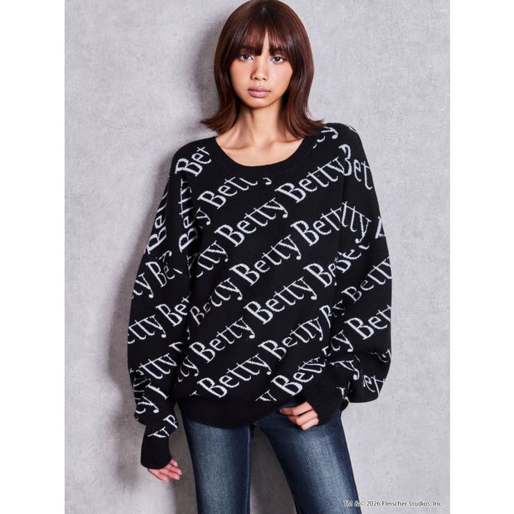 BETTY×GYDA slanting patternニットトップス | GYDA | 詳細画像10 