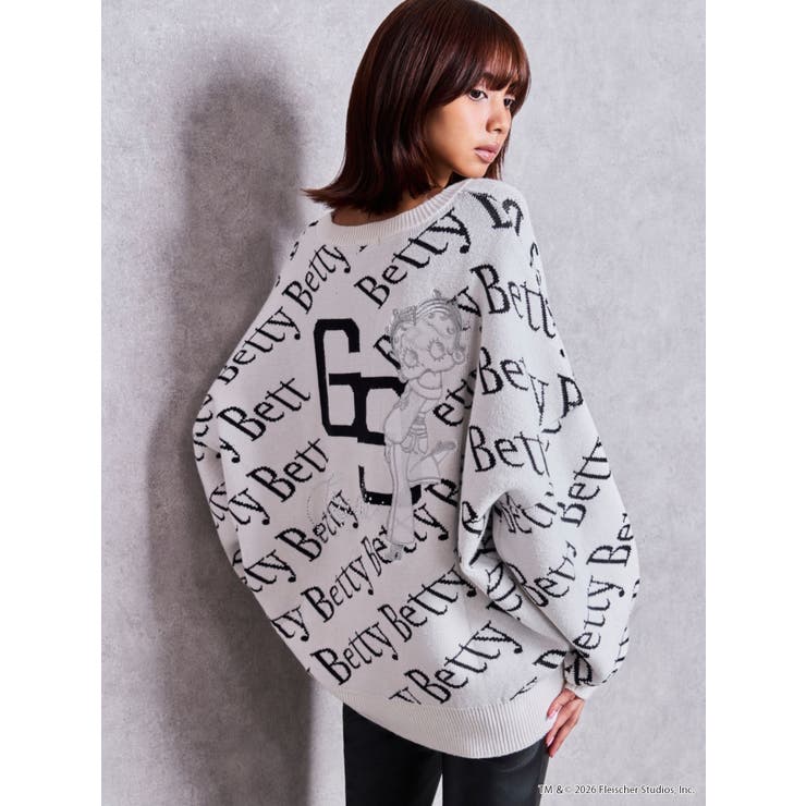 BETTY×GYDA slanting patternニットトップス | GYDA | 詳細画像19 