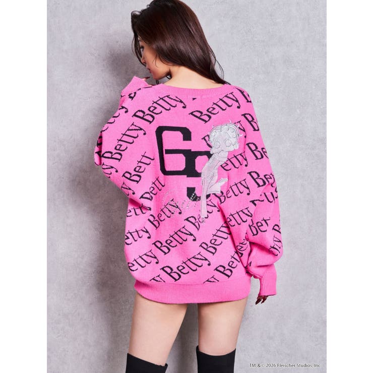 BETTY×GYDA slanting patternニットトップス | GYDA | 詳細画像6 