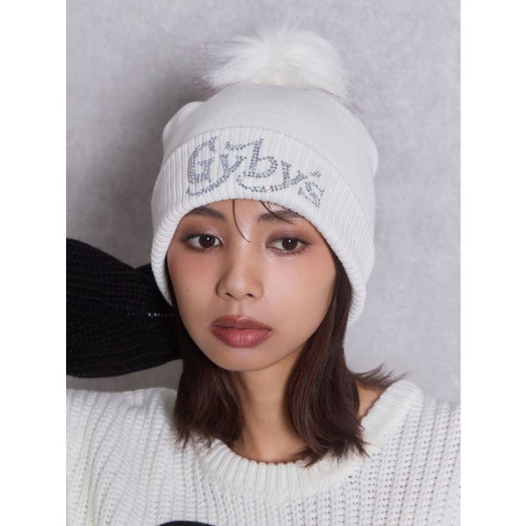 Gybys bijouフェイクファーポンポンニットCAP | GYDA | 詳細画像8 