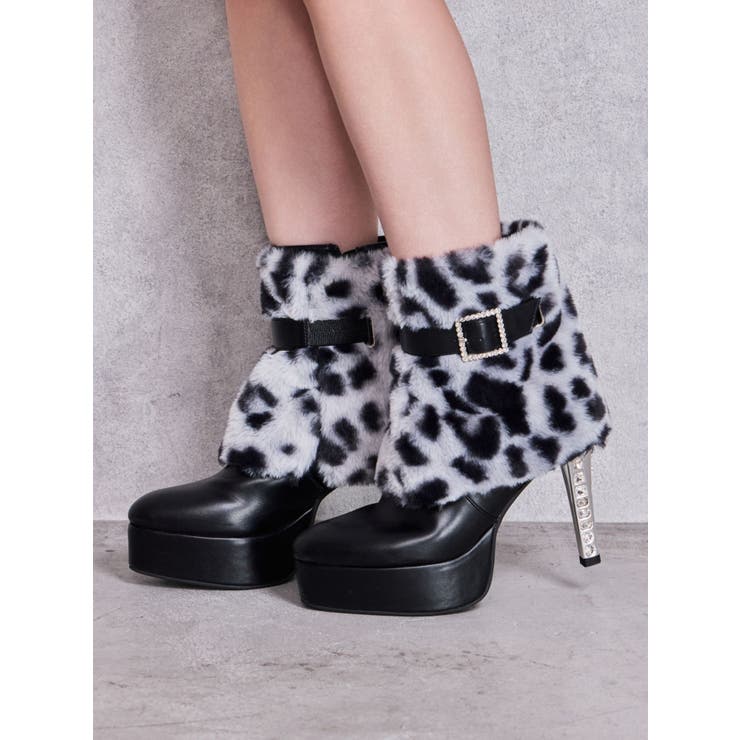 『ファー取り外し可能♥』レオパードフェイクファー2WAY bijou heelブ… | GYDA | 詳細画像14 