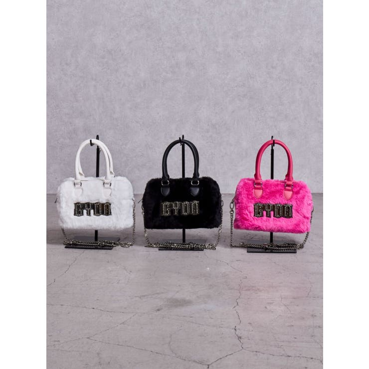 GYDA bijouプレートフェイクファーBAG[品番：MKSW0073018]｜GYDA