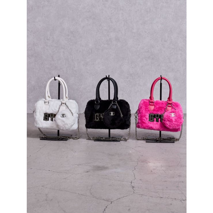 GYDA bijouプレートフェイクファーBAG[品番：MKSW0073018]｜GYDA