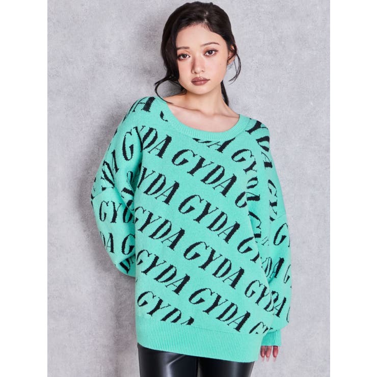 GYDA SLANT PATTERNニットトップス | GYDA | 詳細画像10 