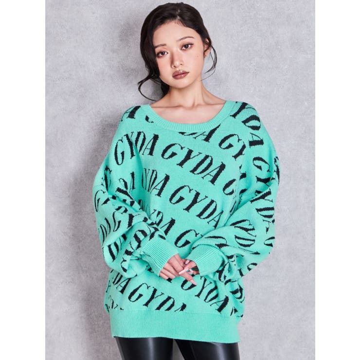 GYDA SLANT PATTERNニットトップス | GYDA | 詳細画像11 