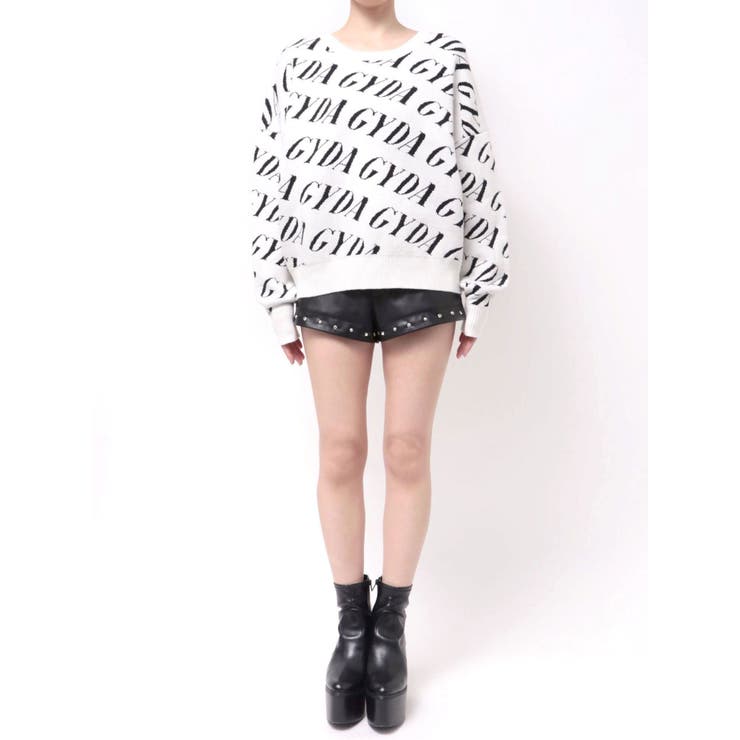 GYDA SLANT PATTERNニットトップス | GYDA | 詳細画像33 