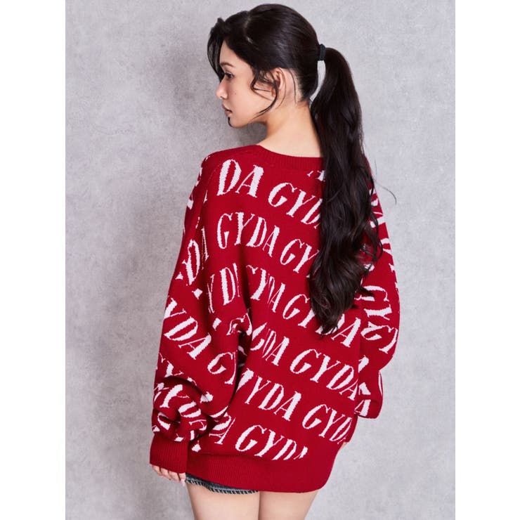 GYDA SLANT PATTERNニットトップス | GYDA | 詳細画像3 