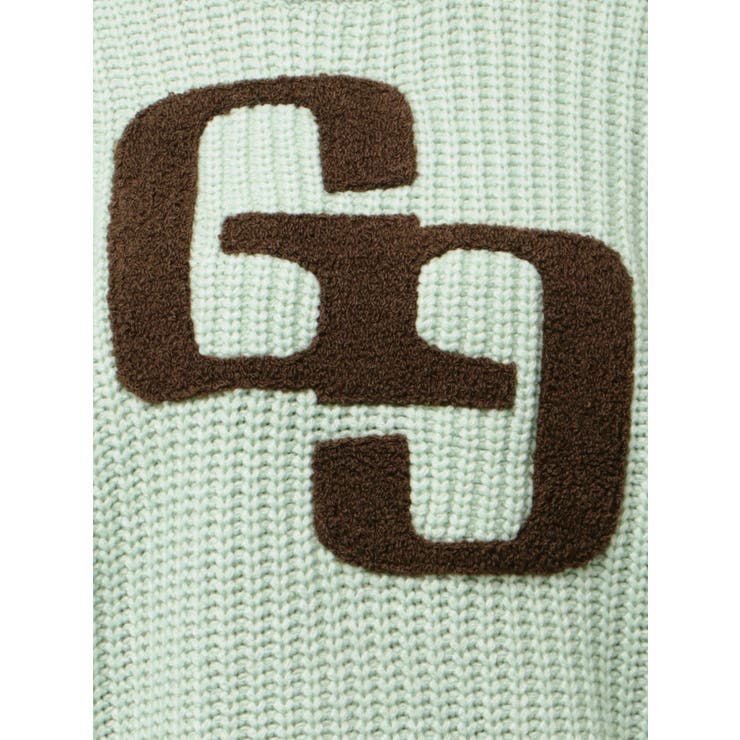 GG embroidery bicolorニットトップス | GYDA | 詳細画像29 