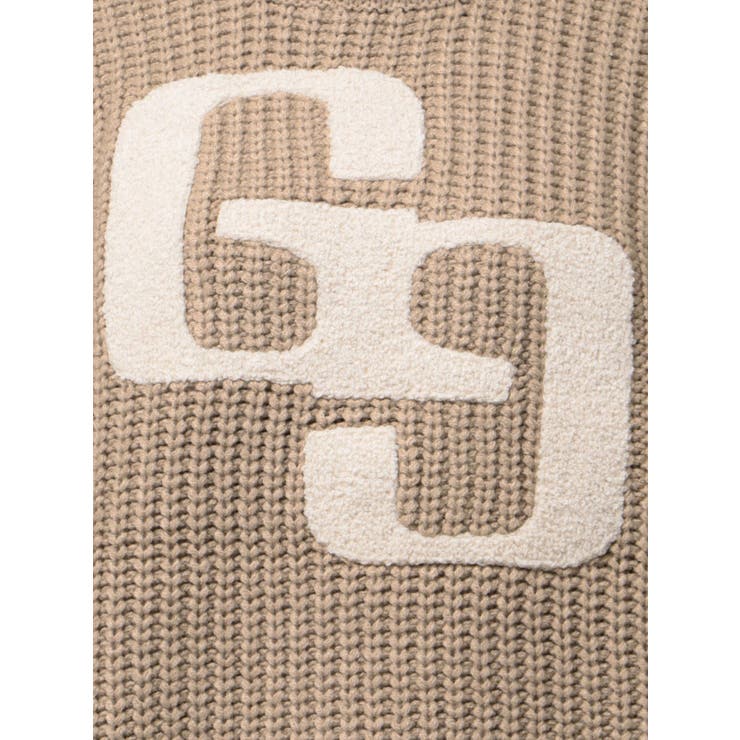 GG embroidery bicolorニットトップス | GYDA | 詳細画像30 