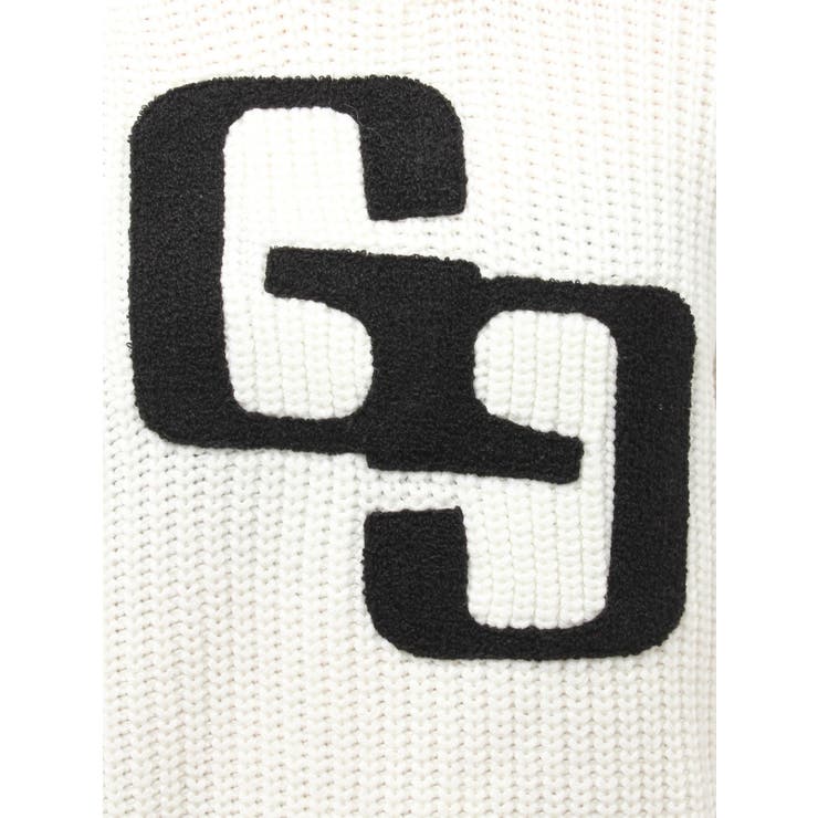 GG embroidery bicolorニットトップス | GYDA | 詳細画像31 