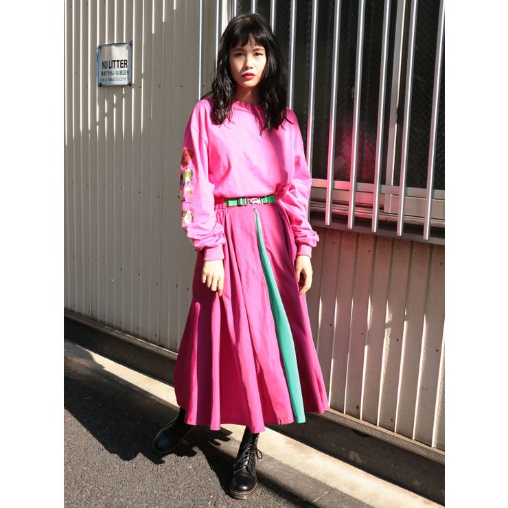 JUICY COUTURE☆ベロアロゴ ミディスカート フレアミディスカート | ファッション通販サイト NUGU