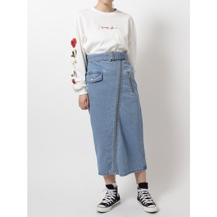 ペンシルライダースミディスカート[品番：MKSW0019435]｜jouetie