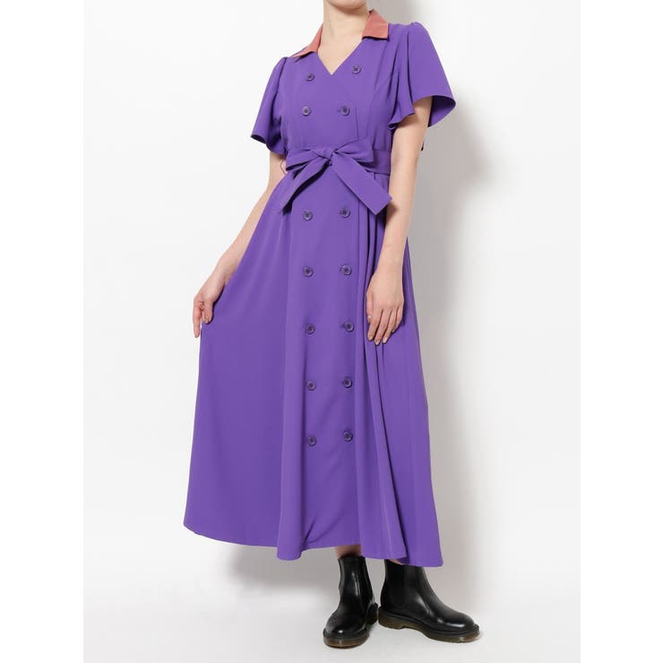 ノーカラーダブルボタンワンピース 品番 Mksw Jouetie ジュエティ のレディースファッション通販 Shoplist ショップリスト