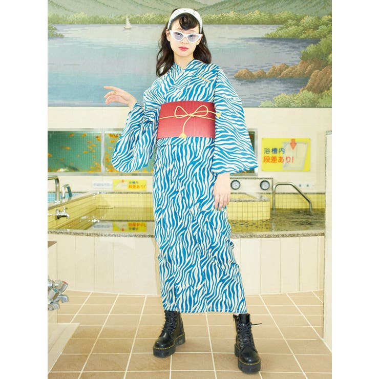 ゼブラロゴ浴衣[品番：MKSW0019565]｜jouetie（ジュエティ）の