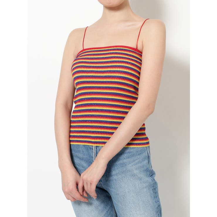 オフショルグラインダーボーダーニット TOPS[品番：MKSW0051806