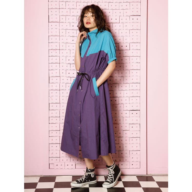 バイカラーハーフスリーブワンピース 品番 Mksw Jouetie ジュエティ のレディースファッション通販 Shoplist ショップリスト