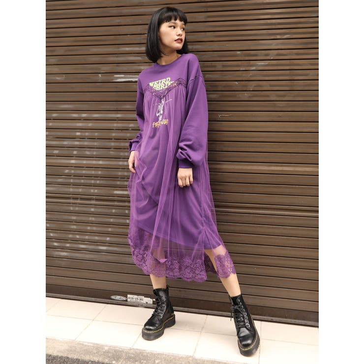 レースレイヤードロックワンピース[品番：MKSW0025160]｜jouetie