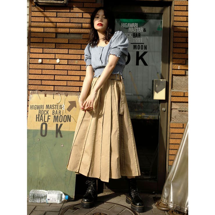 ステッチプリーツスカート[品番：MKSW0022502]｜jouetie（ジュエティ