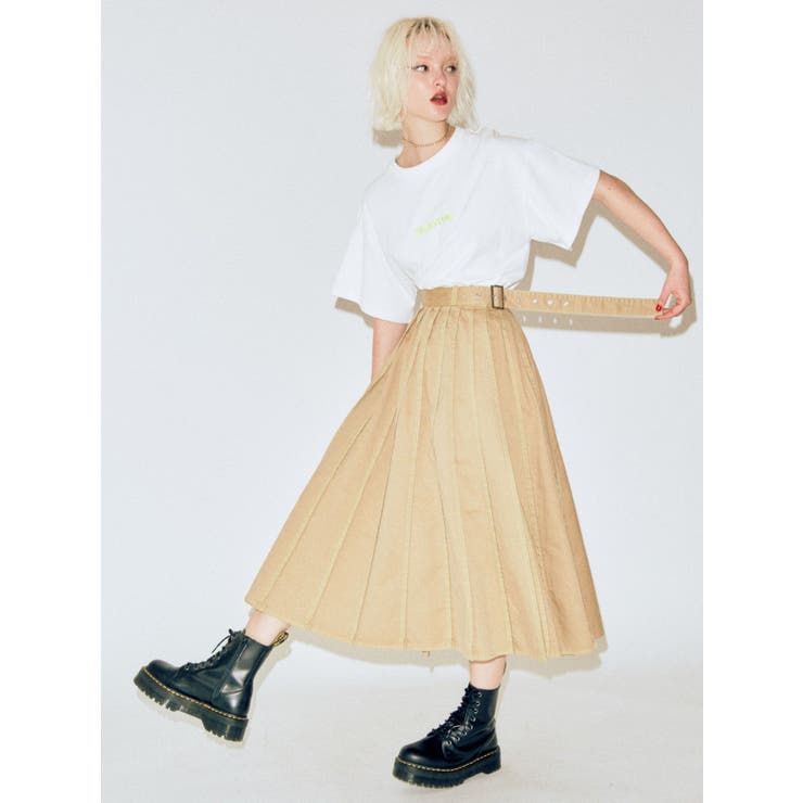 ステッチプリーツスカート[品番：MKSW0022502]｜jouetie（ジュエティ