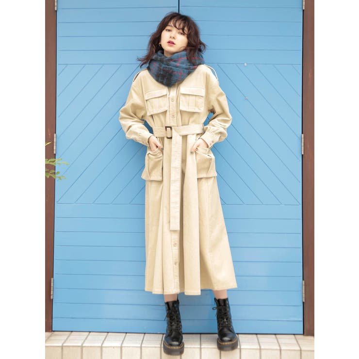 【T-ポイント5倍】 コーデュロイ2WAYワンピース[品番：MKSW0026457]｜jouetie ワンピース