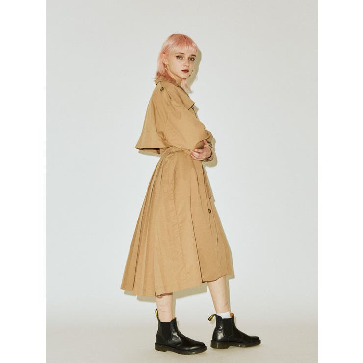 バックプリーツトレンチワンピース[品番：MKSW0027805]｜jouetie  