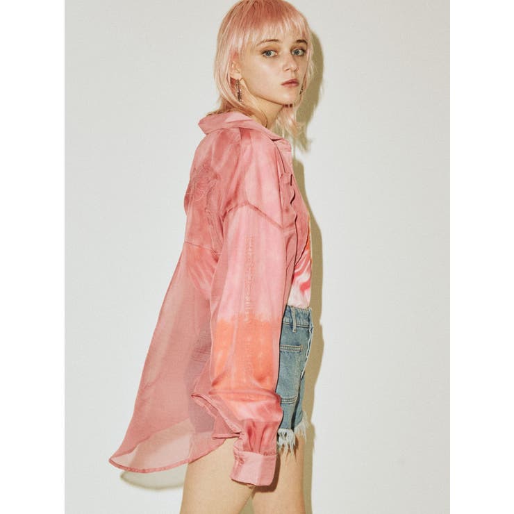 シースルービッグシャツ[品番：MKSW0028778]｜jouetie