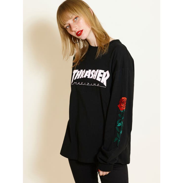 jouetie THRASHER ロングTシャツ ラメ THRASHER×jouetie ロンT - メルカリ